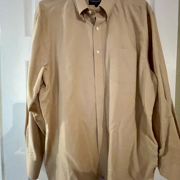 Saddlebred Khaki Mens Easy Care Button Down Shirt. - Picture 3 of 3